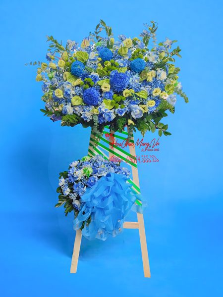 Kệ Hoa Chúc Mừng Blue Saphire KT015