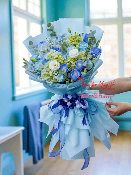 Bó Hoa Tú Cầu Mixed Hoa Hồng BM206