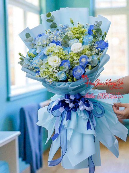 Bó Hoa Tú Cầu Mixed Hoa Hồng BM206