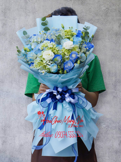 Bó Hoa Tú Cầu Mixed Hoa Hồng BM206