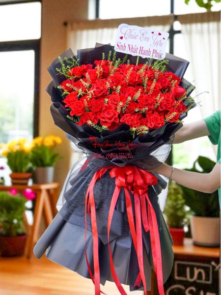 Bó Hoa Hồng Đỏ Pháp Cao Cấp BM201
