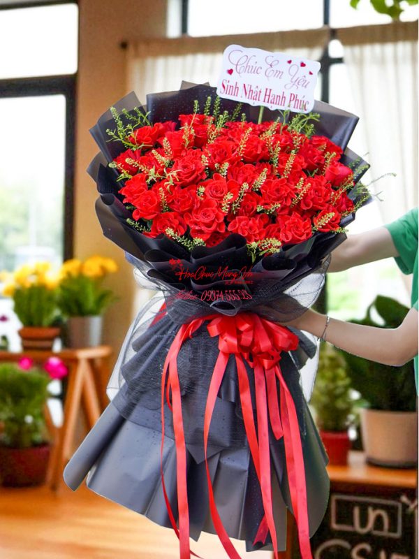 Bó Hoa Hồng Đỏ Pháp Cao Cấp BM201