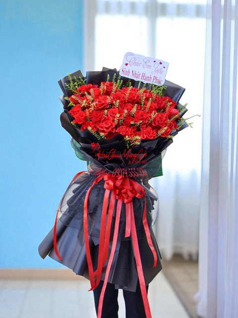 Bó Hoa Hồng Đỏ Pháp Cao Cấp BM201