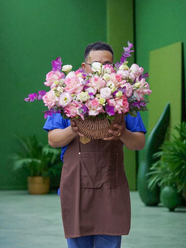 Giỏ Hoa Hồng Chúc Mừng HG212