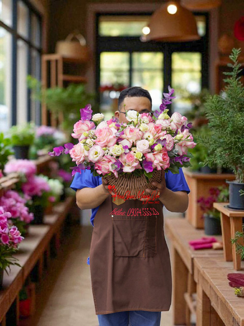 Giỏ Hoa Hồng Chúc Mừng HG212