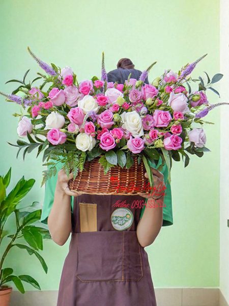 Giỏ Hoa Hồng Xinh HG204