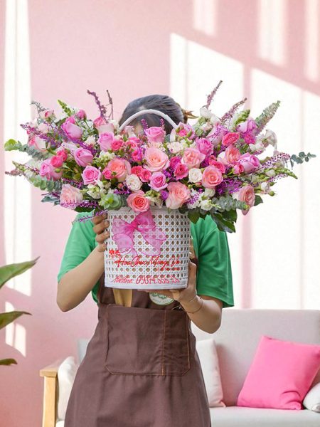 Giỏ Hoa Hồng Chúc Mừng HG206