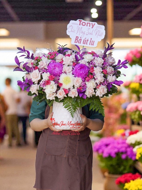 Bình Hoa Hồng Mừng Sinh Nhật HG053