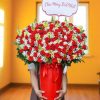 Bình Hoa Hồng Đỏ Pháp Siêu Sang LUX028
