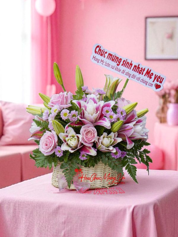 Giỏ Hoa Chúc Mừng Sinh Nhật HG214