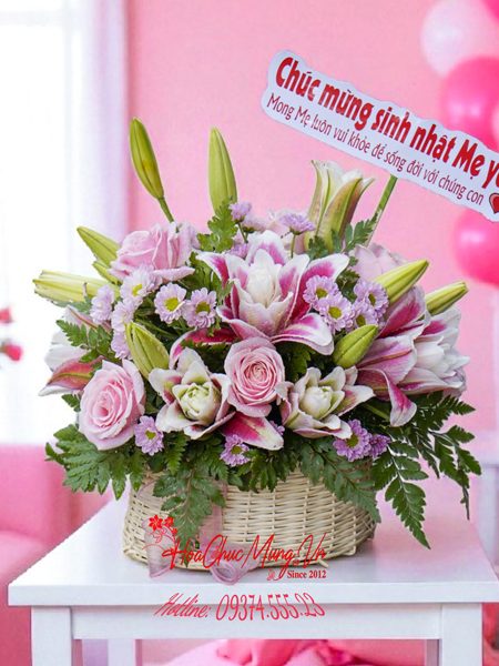 Giỏ Hoa Chúc Mừng Sinh Nhật HG214