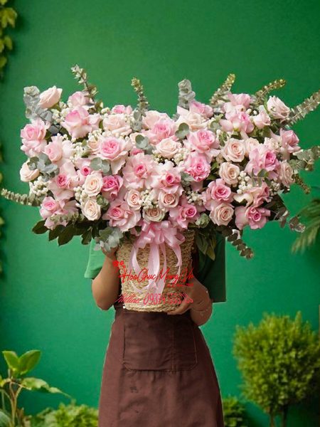 Giỏ Hoa Hồng Lạc Thần HG154